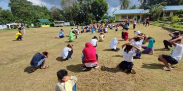 Mga estudyante sa Crispin Grimares Elem. School sa Looc, nakiisa sa 3rd Quarter NSED