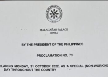 PBBM declares October 31 as special non-working holiday