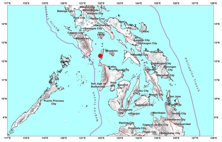 Odiongan hit by 3.5 Magnitude quake late Wednesday evening