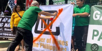 Romblon environmental advocates rally at DENR, denounce destructive mining practices
