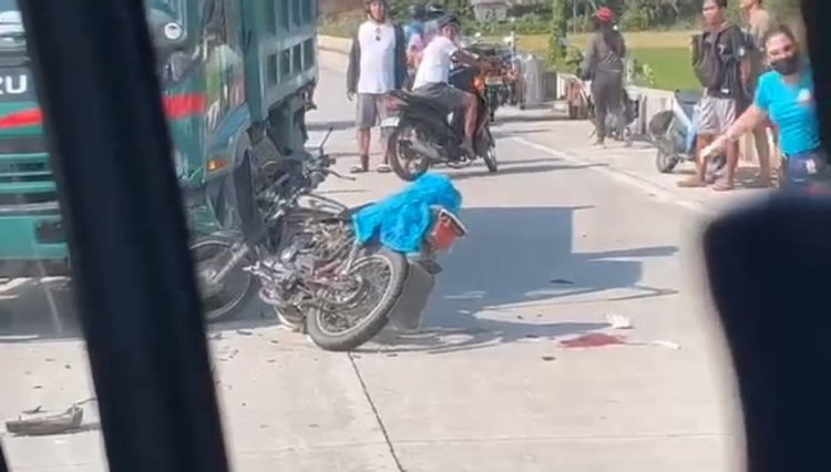 Rider sugatan sa salpukan ng motor at dumptruck sa Odiongan