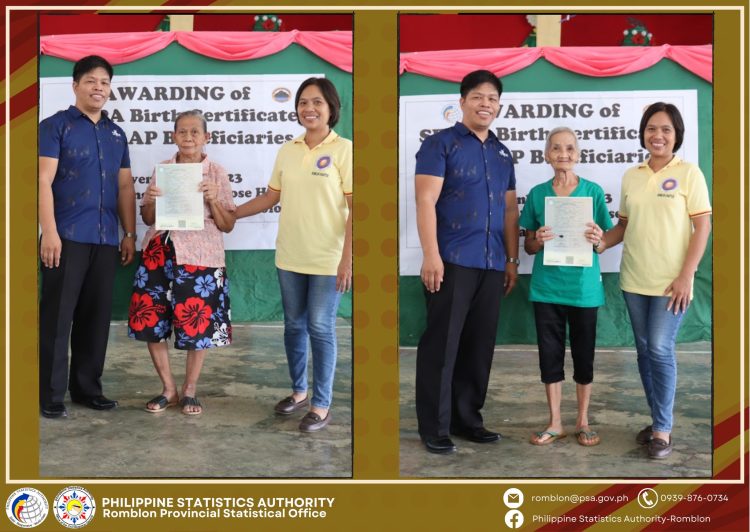 84 residente ng Magdiwang, nabigyan ng Certificates of Live Birth ng PSA