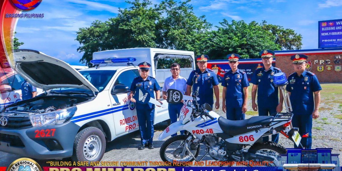 San Andres town receives new PNP patrol car, motorcycle