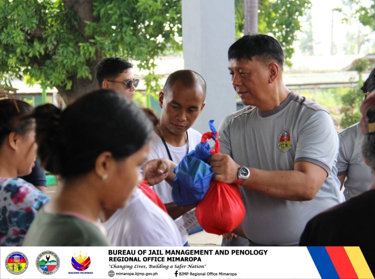 BJMP MIMAROPA steps up relief ops on Tropical Storm Kristine hard-hit Batangas town