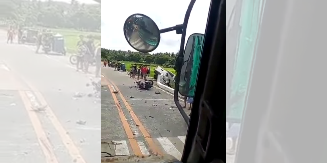 Pulis sugatan sa banggaan ng motorsiklo at pickup truck sa Calatrava