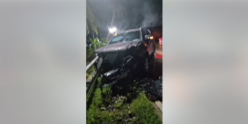 Lalaking nakainom, sugatan matapos bumangga ang SUV sa metal barrier sa Odiongan