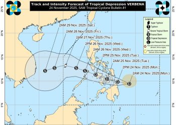 Signal #1 nakataas sa Romblon dahil sa bagyong Verbena