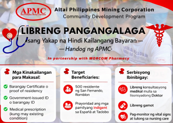 Libreng medical check-up, ilulunsad ng Altai Mining sa San Fernando, Romblon