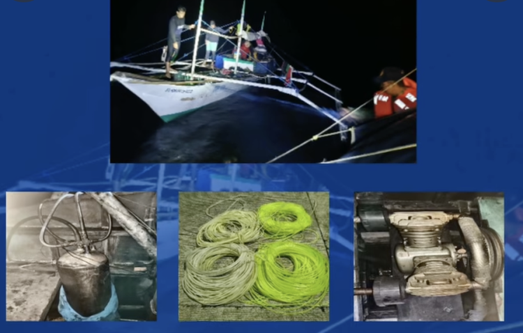 4 arestado sa illegal compressor fishing sa Magdiwang