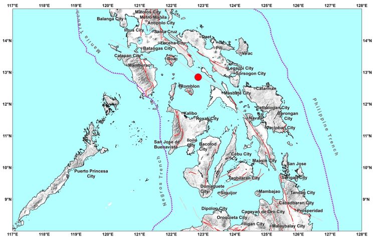 Magnitude 3.1 lindol naitala malapit sa Magdiwang, Romblon