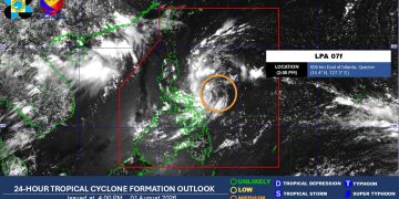 LPA sa silangan ng Quezon, magpapaulan sa Romblon at iba pang bahagi ng Luzon at Visayas