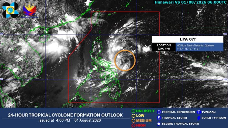 LPA sa silangan ng Quezon, magpapaulan sa Romblon at iba pang bahagi ng Luzon at Visayas