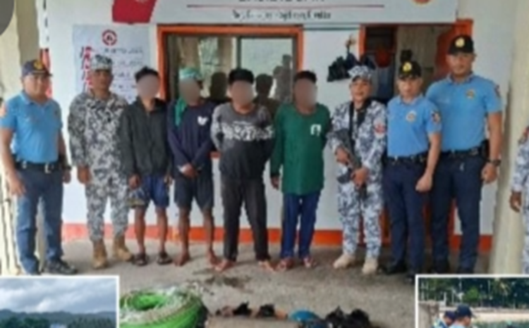 4 na mangingisda, huli sa ilegal na pangingisda gamit ang air compressor sa Cajidiocan