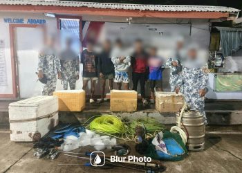 Limang mangingisda, arestado sa illegal fishing sa Magdiwang