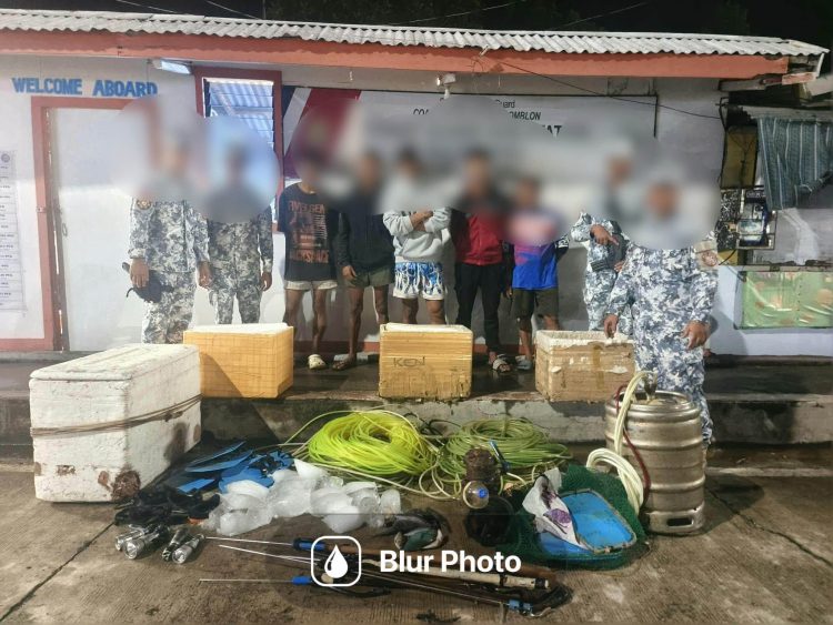Limang mangingisda, arestado sa illegal fishing sa Magdiwang