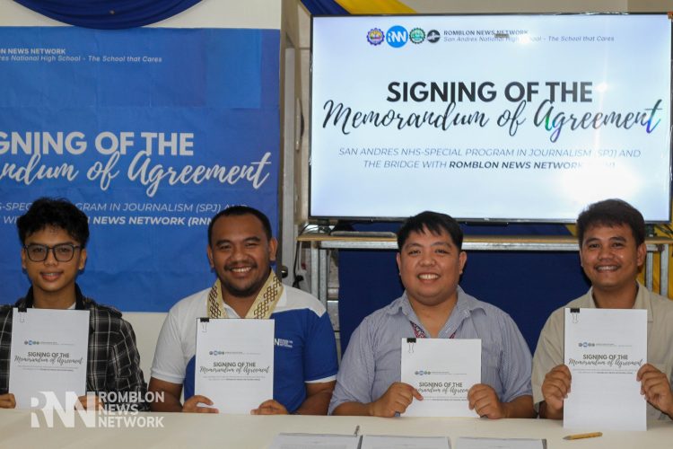 San Andres NHS, RNN nagkasundo para palakasin ang campus journalism