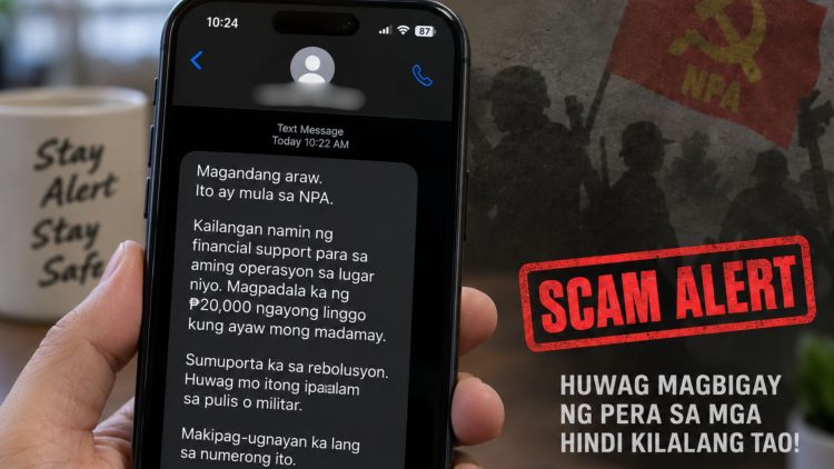 San Agustin MPS, nagbabala sa nagpapakilalang NPA na nanghihingi ng pera