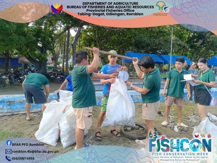 Coastal clean-up drive, isinagawa ng BFAR MIMAROPA sa Odiongan