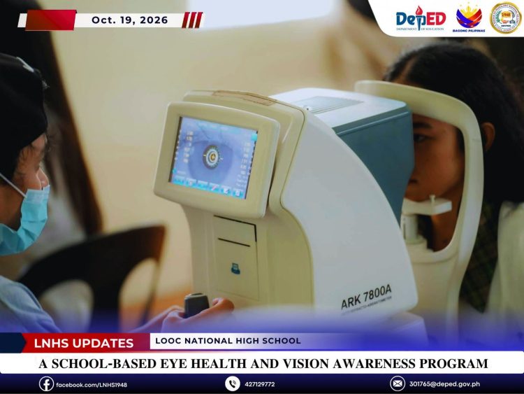 Looc NHS, nagsagawa ng libreng eye checkup para sa mga mag-aaral